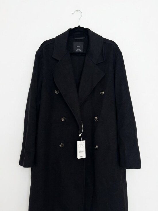 Mango Jackets & Blazers - Mango Handmade Oversized Wool Coat - Black NWT M